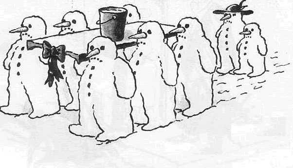 Funny Snowman Cartoon